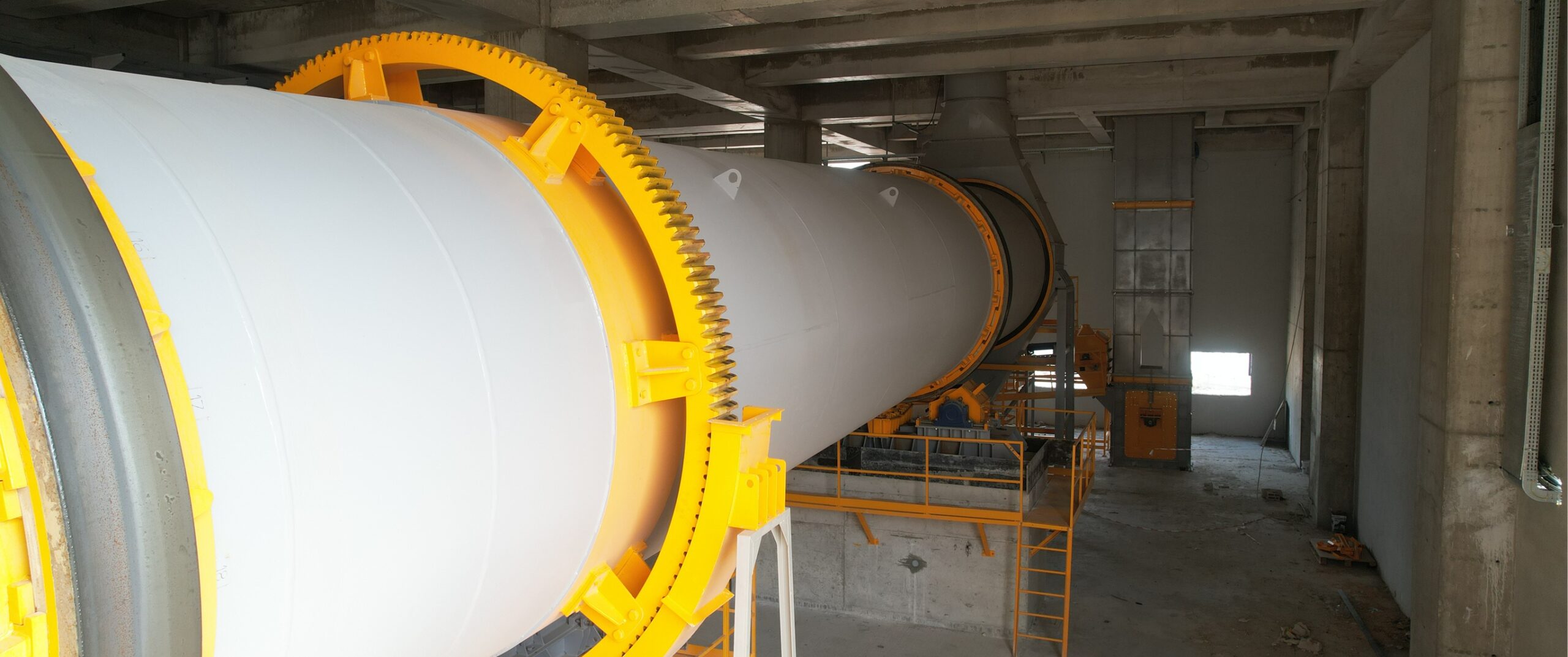 Cooling drum installed at site