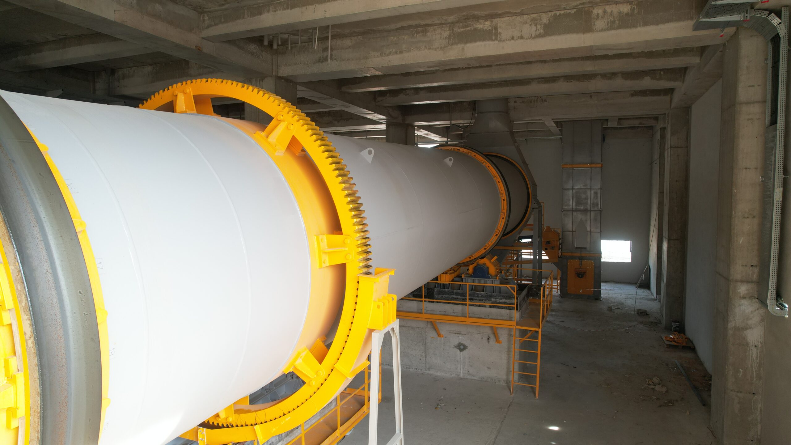 Installed cooling drum